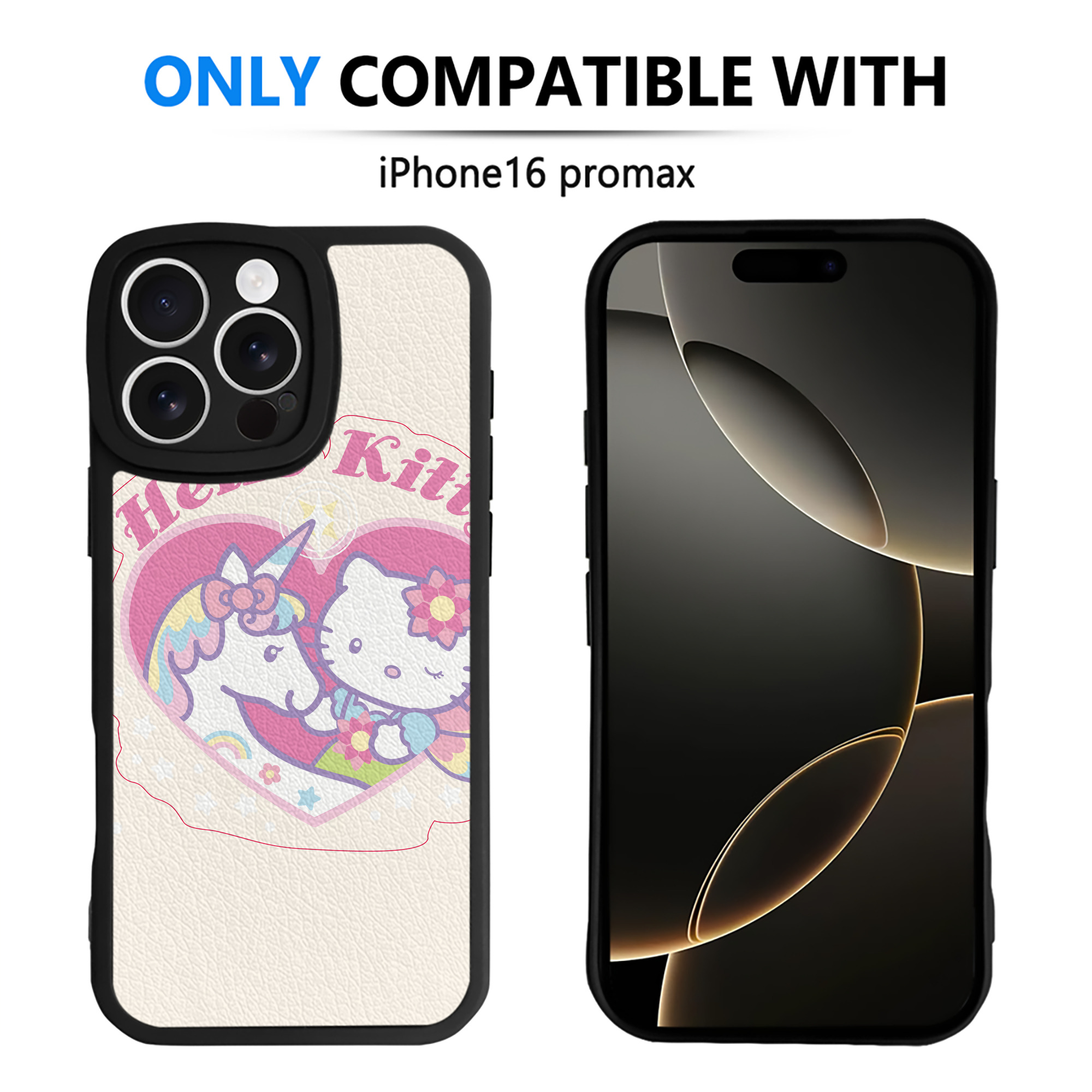 （画像用） Hello Kitty ハローキティ 【iPhone 16シリーズ対応】シリコンスマホケース（レザー調） 材質：シリコン